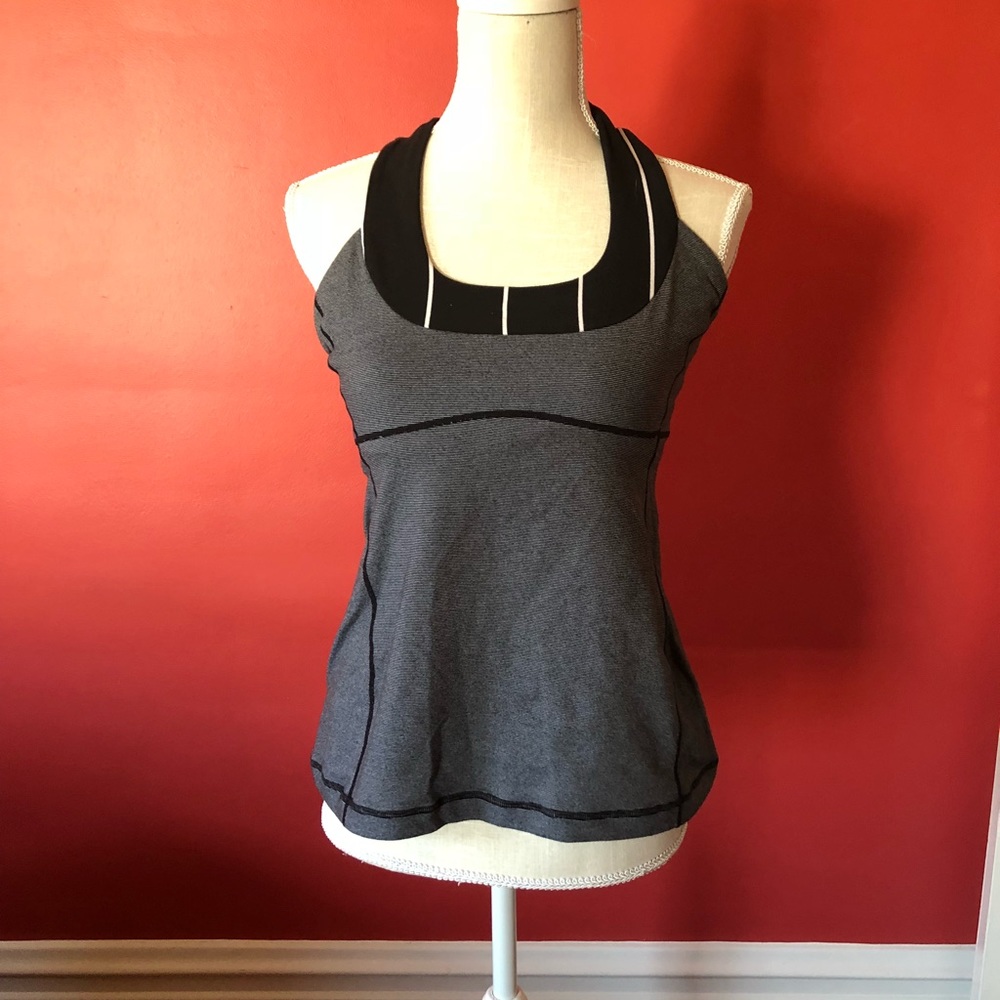 LuLuLemon Tank Blk /Grey  Tank sz 10